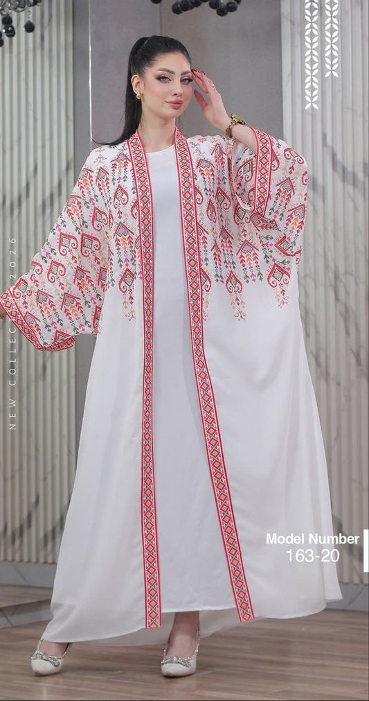 Abaya Bisht Embroidery Palestine Dress, Vintage Style, Heritage Palestinian Jordanian, Traditional Tatreez Embroidery