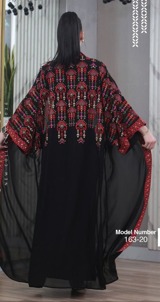 Abaya Bisht Embroidery Palestine Dress, Vintage Style, Heritage Palestinian Jordanian, Traditional Tatreez Embroidery
