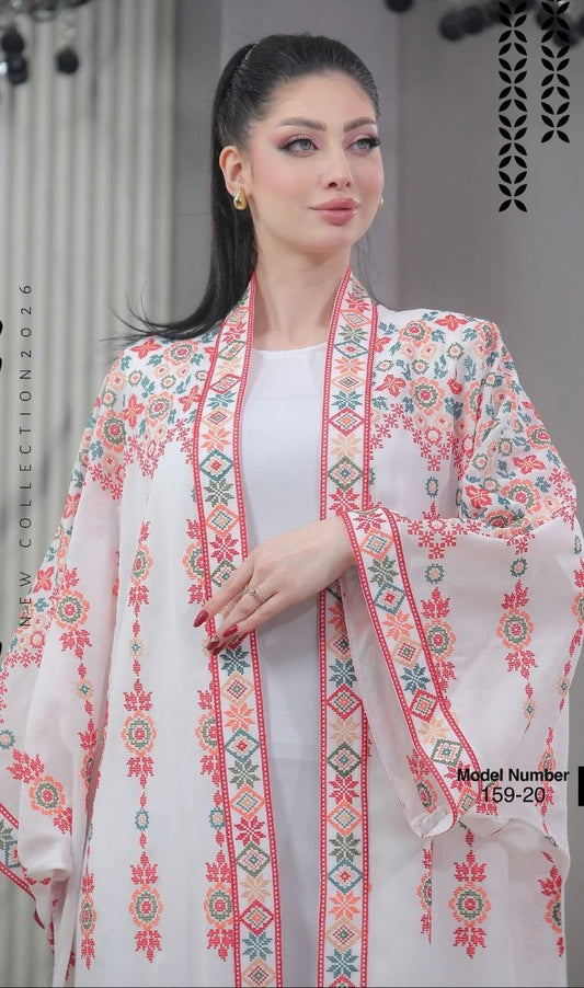 Abaya Bisht Embroidery Palestine Dress, Vintage Style, Heritage Palestinian Jordanian, Traditional Tatreez Embroidery