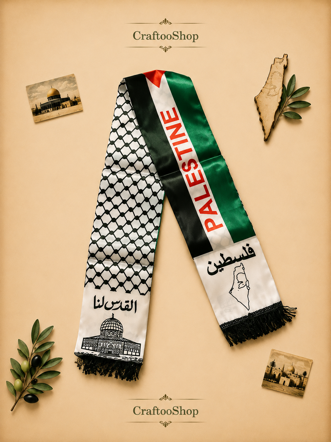 Palestine Unique Scarfs, Keffyieh Arab Vintage Shwal, Handmade Sahara Scarves, Kuffiyeh face mask Palestinian Flag Bandana Kofya, 2 Pieces
