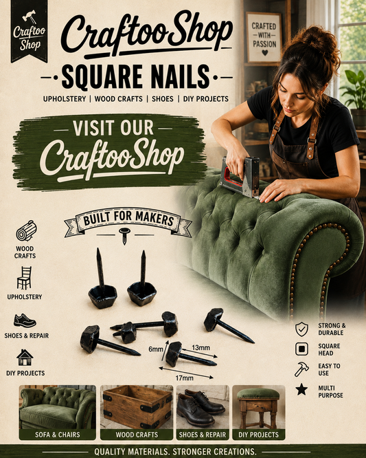 Furniture Nails, Antique Square Head Decorative, Hand forged Metal box thumb Push Pins, Wood Sofa Door Gate stud Leather Work, Upholstery Black 17mmX6mm