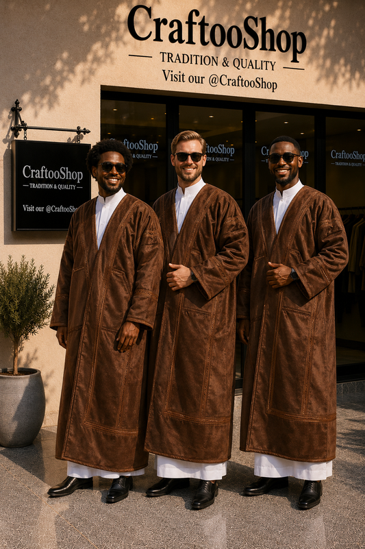 Farwa Bisht Coat, Unique Fur, Arab Style Winter Coat, Warm and Heavy, Unisex Clothing, Vintage Traditional Western Pattern, Elegance Farwa