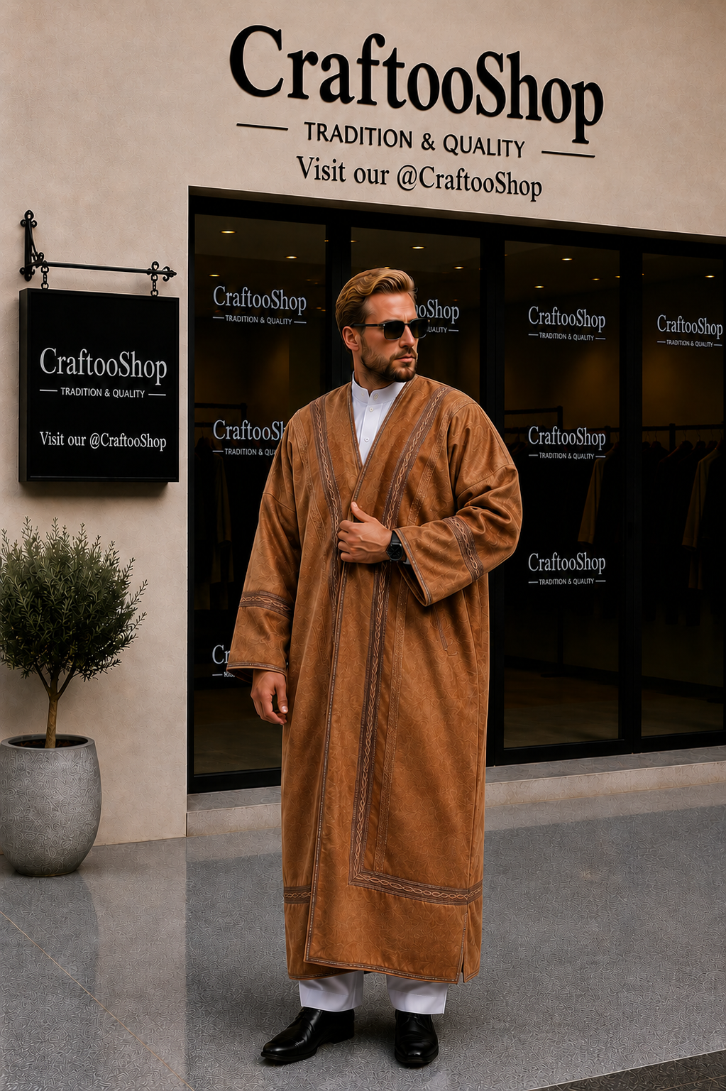 Farwa Bisht Coat, Unique Fur, Arab Style Winter Warm and Heavy, Unisex Clothing, Vintage Traditional Western Pattern, Elegance الجواد