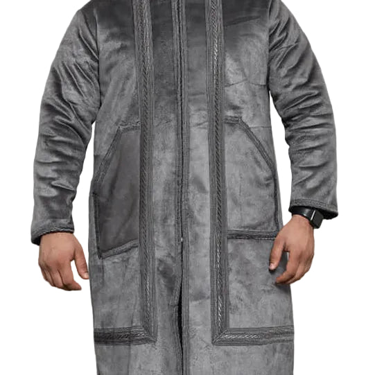 Farwa Hoodie Bisht Coat, Unique Fur, Morocco Arab Style Winter Coat, Warm Heavy, Unisex Clothing, Vintagec Traditional Westerns مغرب