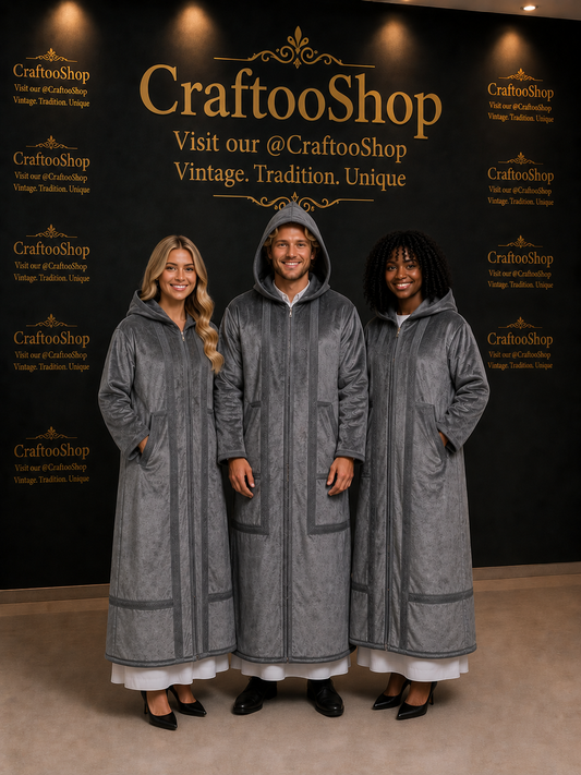 Farwa Hoodie Bisht Coat, Unique Fur, Morocco Arab Style Winter Coat, Warm Heavy, Unisex Clothing, Vintagec Traditional Westerns مغرب