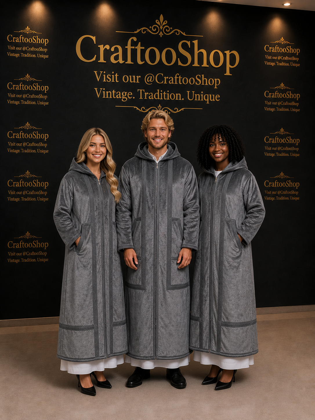 Farwa Hoodie Bisht Coat, Unique Fur, Morocco Arab Style Winter Coat, Warm Heavy, Unisex Clothing, Vintagec Traditional Westerns مغرب