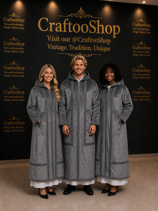 Farwa Hoodie Bisht Coat, Unique Fur, Morocco Arab Style Winter Coat, Warm Heavy, Unisex Clothing, Vintagec Traditional Westerns مغرب