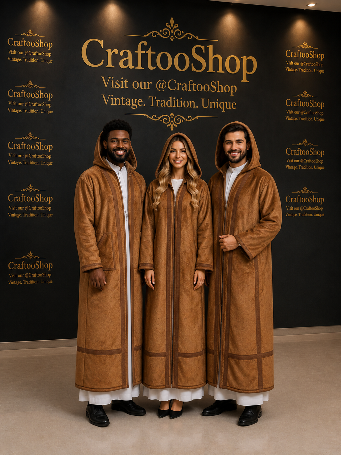 Farwa Hoodie Bisht Coat, Unique Fur, Morocco Arab Style Winter Coat, Warm Heavy, Unisex Clothing, Vintagec Traditional Westerns مغرب