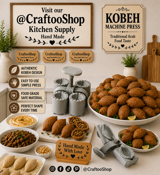Arab kobeh Cookie Mold Machine, handcrafted Unique Plastic Press kobah Design, Baking Chef Gift, Kitchen Heavy Supply tools Support