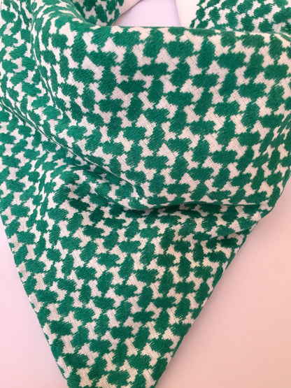 Palestine Original Keffyieh, Unique Irish Arab Scarf Shemagh, face Cover Headwear Windproof  Mask Vintage dress Hatta GREEN WHITE No Tassels