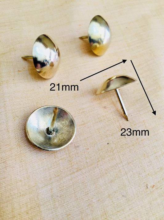 Decorative wall Upholstery Nails - Gold Color Nails, Box thumb tacks, Push Pins, Sofa nail, Door Gate nails, furniture Vintage Look Big Size