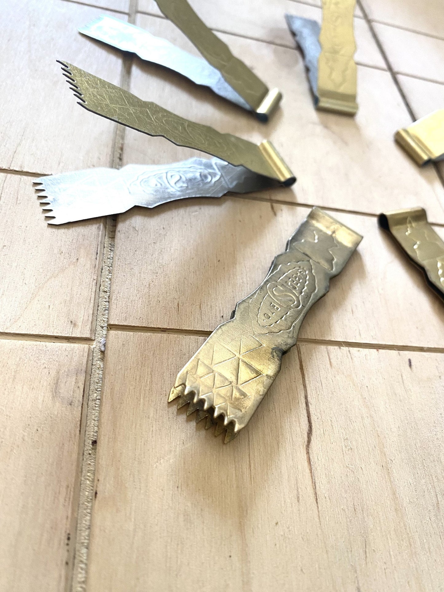 10 Pieces Cookie Tong Mold, Hand crafted , Unique Metal Mamool Mamoul Molds, Unique Baking Chef Gift, Kitchen Supply, Tools Support