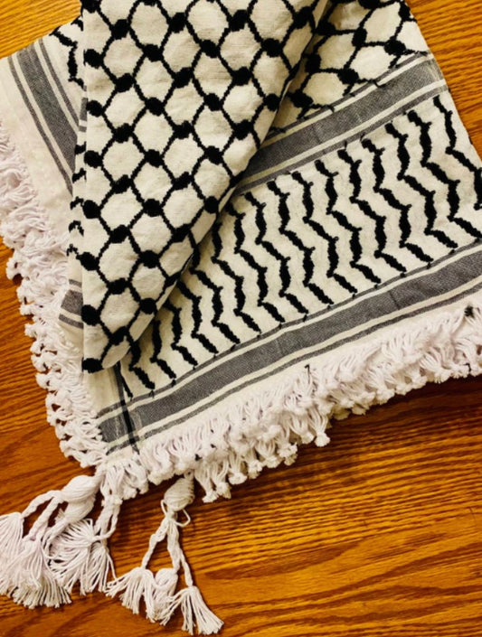 Palestine Arab Scarf, Woven Stitched, NOT Printed,Unique Keffiyeh faceCover, Headwear Bandana,Shawl Kofyah Mask,Vintage Dress Hatta Shemagh