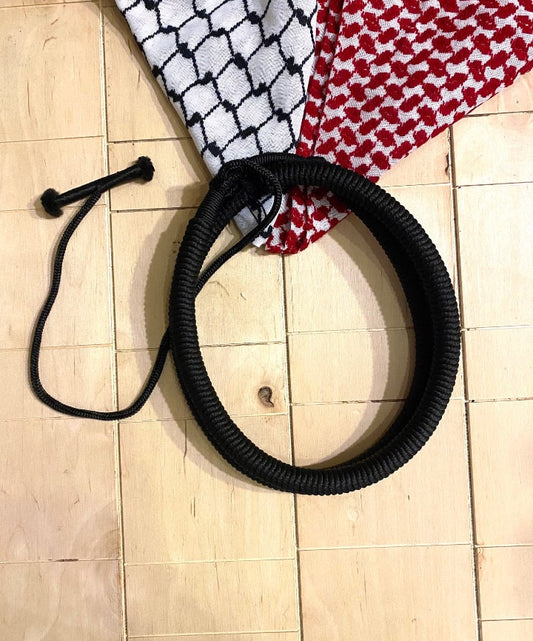 Agal Egal Arab Style, Igal Black, Scarf Supporter, use with scarf, Headband on top with theShemagh Keffeyieh,HandCrafted, No Scarf Igal Only