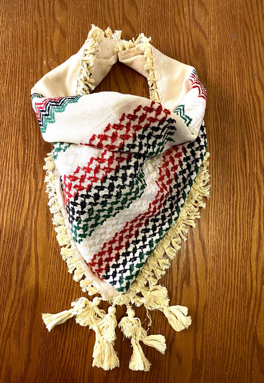 Palestine Keffyieh, Unique Arab Scarf Shemagh, Mult-functional face Cover, Headwear Windproof  Mask, Vintage dress Hatta Kuffyieh Kufya