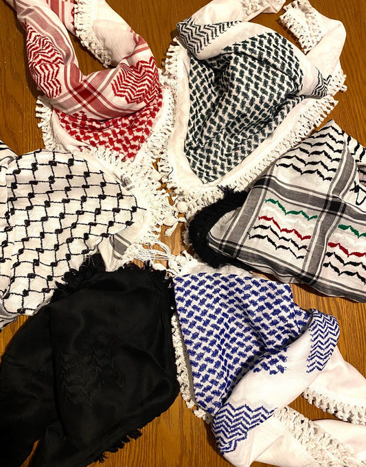 Palestine Keffiyeh Scarf, Unique Arafat Hatta Kufya Kuffyieh Scarf Arab Shemagh, Shawl Hi-Quality Fabric, Arabic Head Bandana Woven Stitched