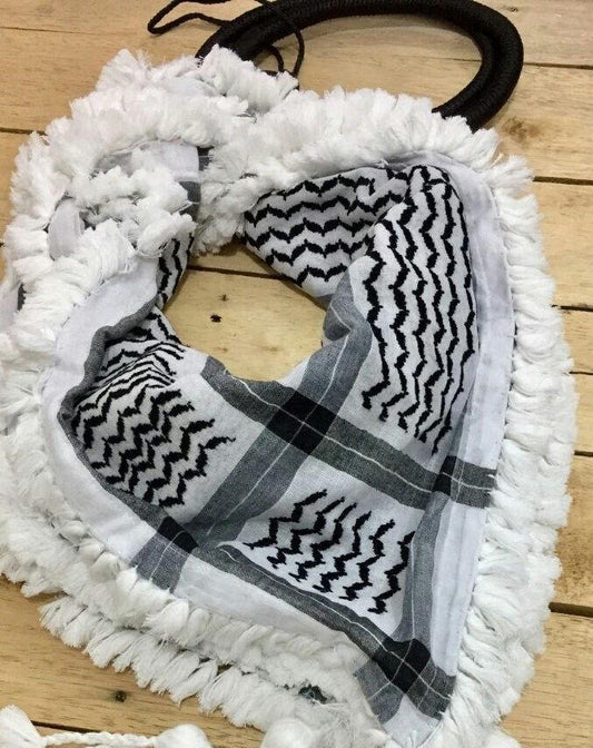 keffiyeh Malaki Palestine Scarf, Woven Stitched Royal HiQuality Unisex Face Mask, Kuffyieh Unique Arab Arafat Hatta Headwear Vintage Dress