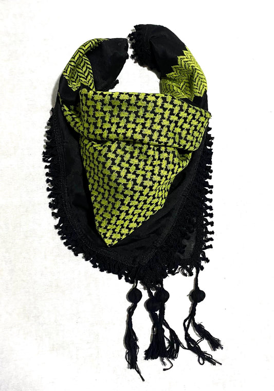 Pistachio Keffiyeh Unique Arab Scarf, Woven Stitched NOT Printed, Cover Headwear, Vintage dress Hatta Shemagh Kuffyieh,Unisex Mask Mixed