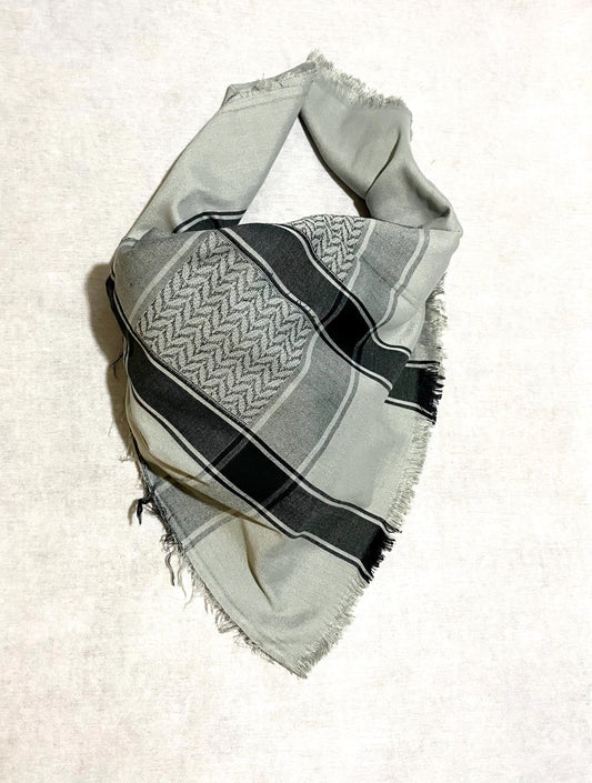 Unique Grey Sahara Arab Scarf Desert Bandana faceCover, Palestine Keffiyeh Headwear, Windproof Mask,vintage dress Hatta Shemagh mixed colour
