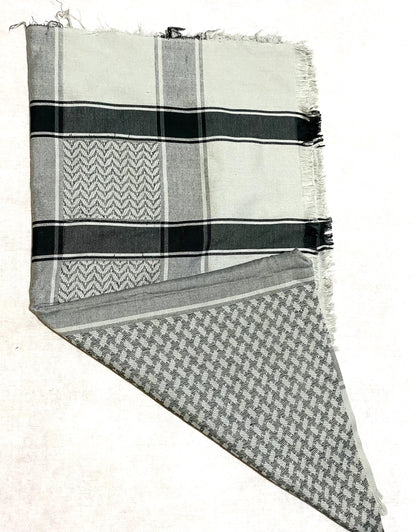 Unique Grey Sahara Arab Scarf Desert Bandana faceCover, Palestine Keffiyeh Headwear, Windproof Mask,vintage dress Hatta Shemagh mixed colour