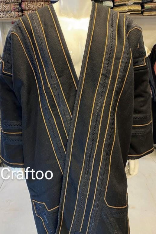 Chief Farwa Winter Coat Bisht, Unique Fur, Arab Style Winter Coat, Warm Heavy, Unisex Clothing,vintage Traditional Western المختار جوخ