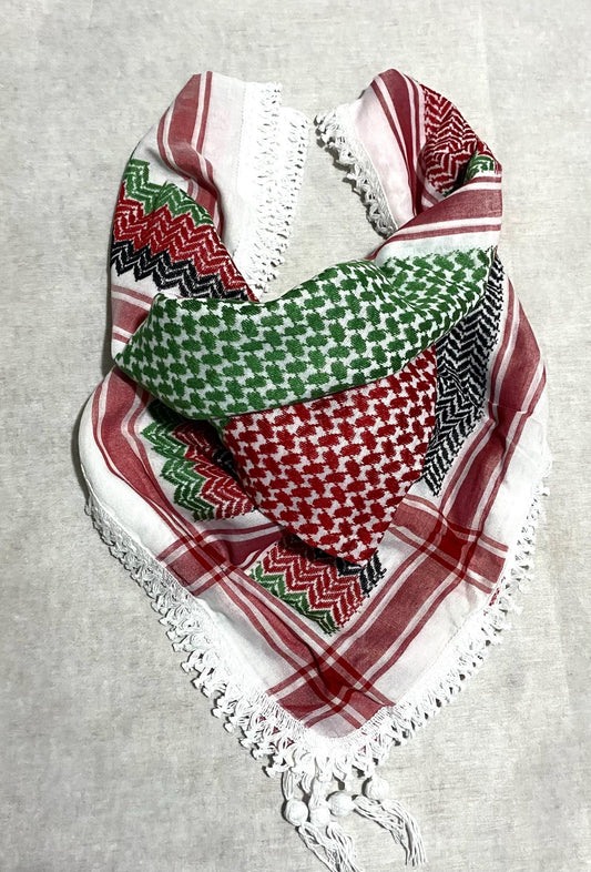 Palestine Map Scarf, Unique Keffiyeh Hatta Shemagh Shawl HiQuality Kuffyieh Mixed 4 Colours, Desert Bandana Kofya OldStyle Vintage dress