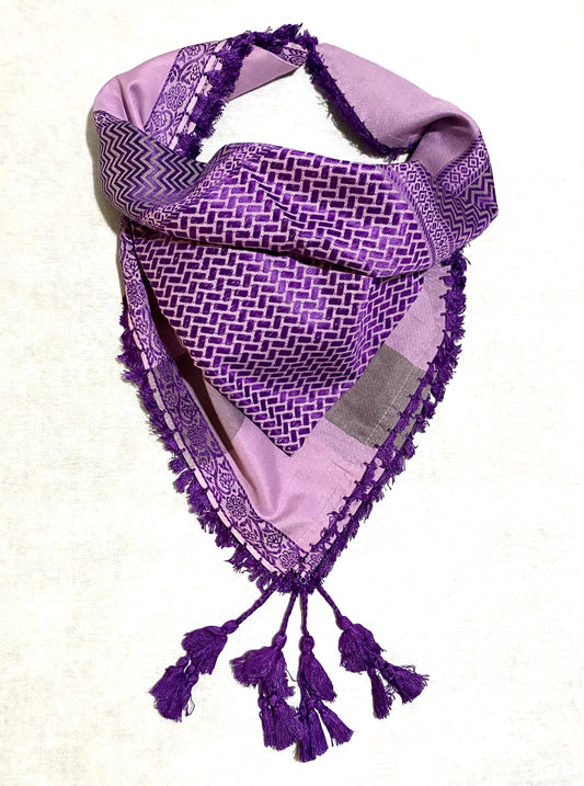 Purple Unique Scarf, Arabian Sahara Bandana Kofya, India Style,Shwal Keffiyeh OldStyle Vintage dress, Hatta Shemagh Kuffyieh Headwear Shemag
