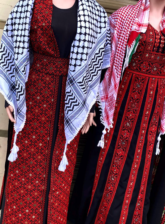 Original Keffiyeh Scarf, Unique Arab Palestine Bandana Kofya Shemagh, FaceMask Cover, Vintage dress Hatta Bandana, Woven Stitched NOT Printe