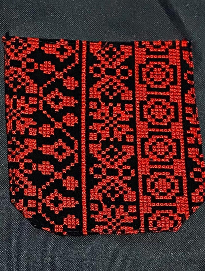 Jerusalem Embroidery Palestine Tote Red Bag, Keffiyeh Scarf, Tatreez Shoulder Bag, Vintage Unique Handmade Heavy Work multi-function Zipper