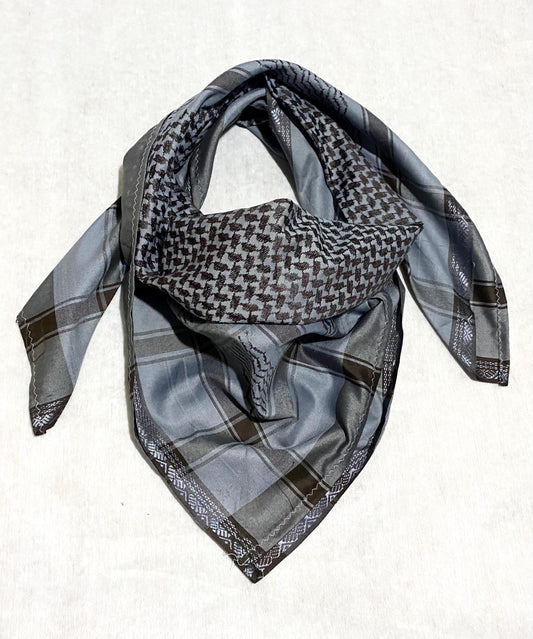 Grey Unique Scarf, Arabian Sahara Bandana Kofya, India Style,Shwal Keffiyeh OldStyle Vintage dress, Hatta Shemagh Headwear Mixed Colours