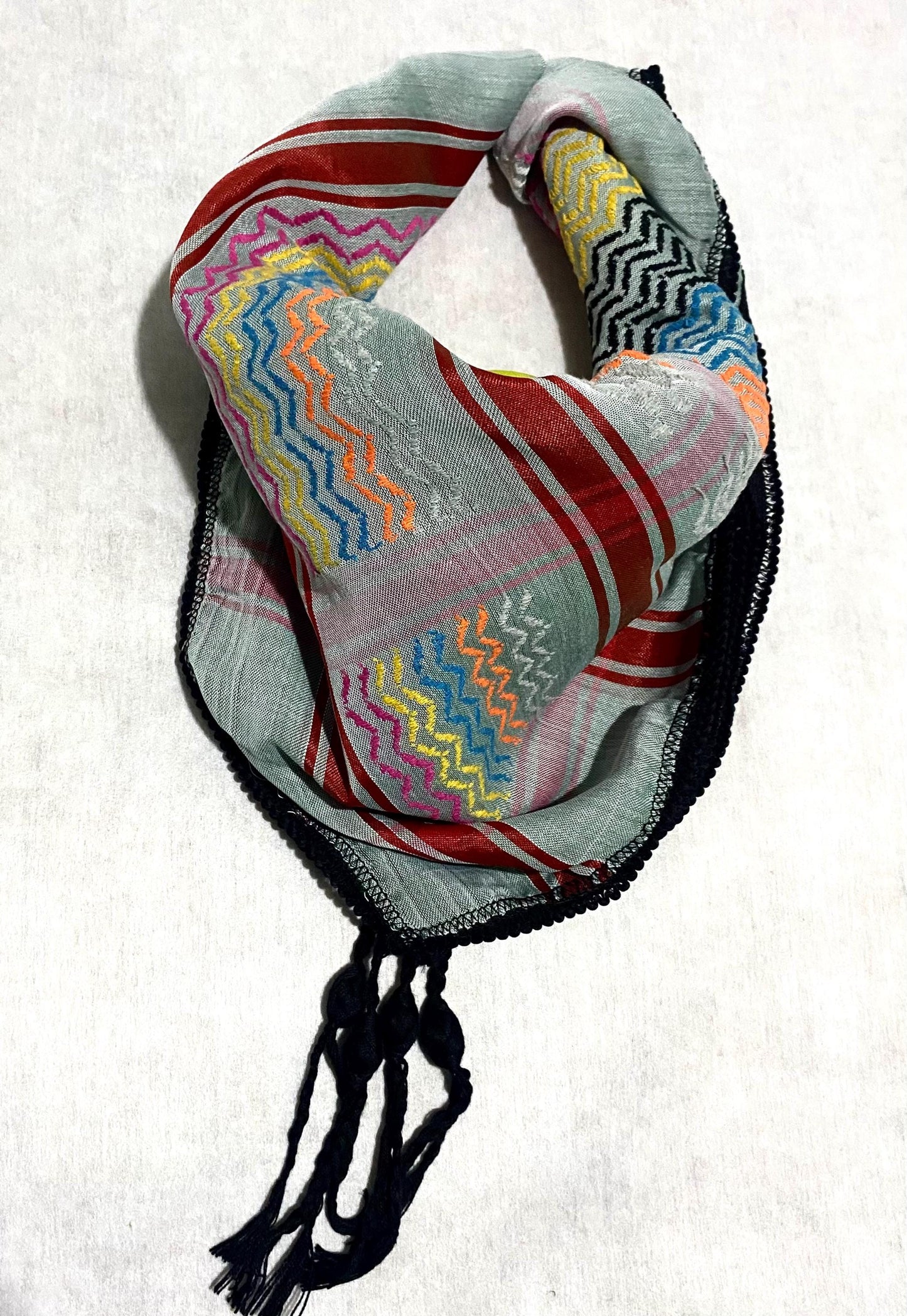 Green Rainbow Palestine Scarf, Unique Arab Desert Bandana face Cover, Headwear  Mask, Vintage dress Hatta Shemagh Kuffyieh mixed colours