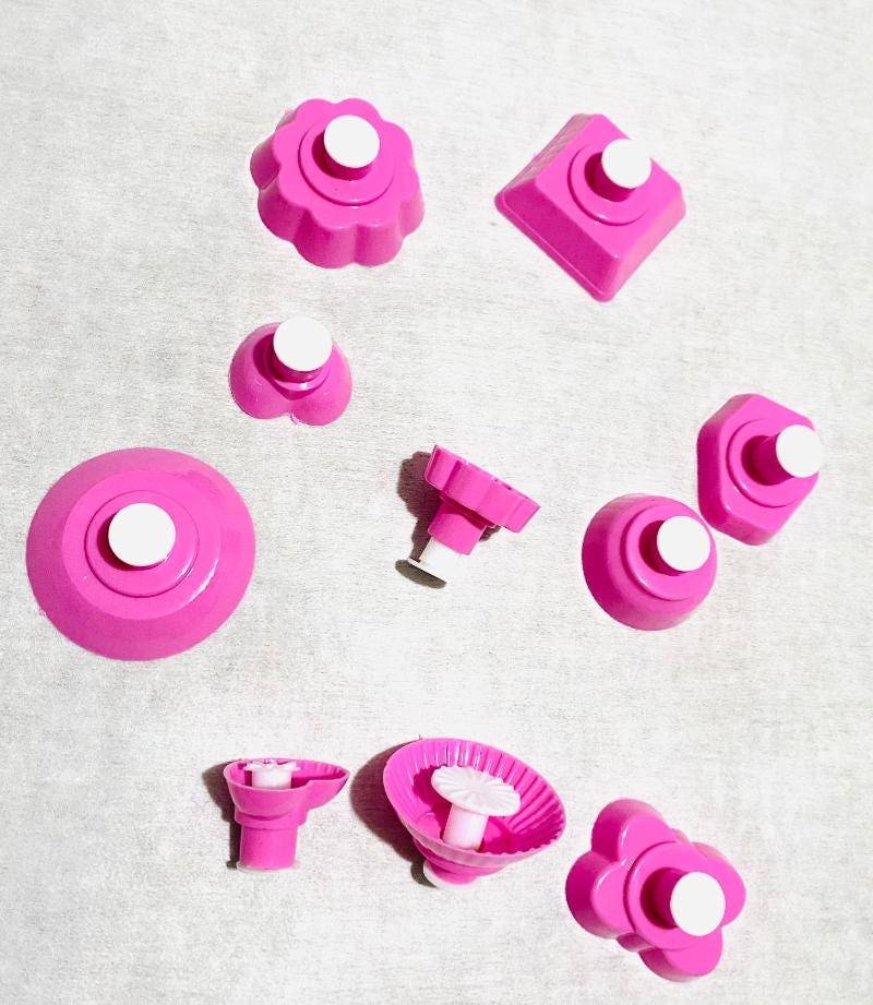 10 Pieces Cookies Molds, Hand crafted Plastic Mamool Mamoul Molds, different Unique Designs, Baking Chef Gift, Kitchen Supply, Tools Support