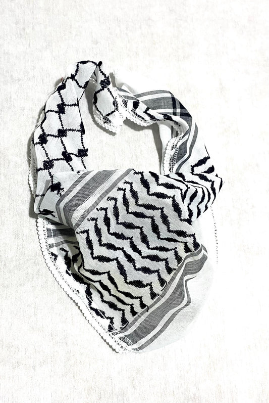 Keffiyeh Bandana Scarf, Palestine Arafat Kuffyieh Mask, Tie kofyah Headband Kofya Face Cover Vintage dress Size 72X42X48 Centimeters