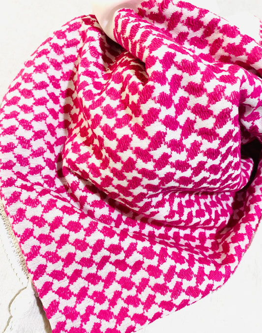 Pink Keffiyeh Scarf, Desert Bandana face Cover, Sahara Arabian Palestine Headwear, Vintage dress Hatta Shemagh Kuffyieh Mixed 2 Colours