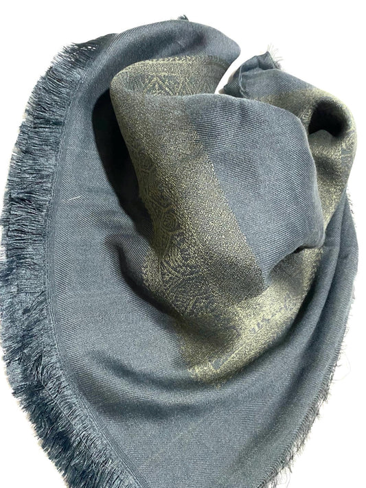Unique Grey Scarf, Gold Line Mixed Colours, Woven Desert Bandana Kofya, Original Arab OldStyle Vintage dress, Unique Hatta Kuffyieh Scarf