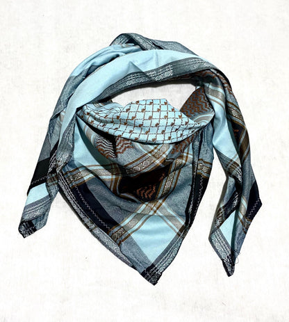 Turquoise Scarf, Arabian Sahara Bandana Kofya, India Style,Shwal Keffiyeh OldStyle Vintage dress, Hatta Shemagh Headwear mixed Colours