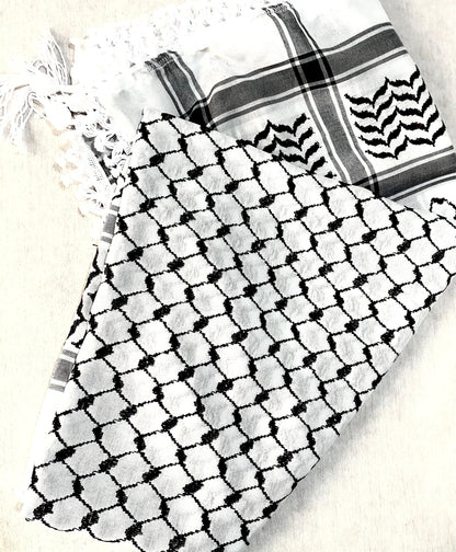 Unique Keffiyeh Scarf Shwal, Arabian Sahara Bandana Kofya, Palestinian Tradition OldStyle Vintage dress, Hatta Shemagh Kuffyieh Headwear