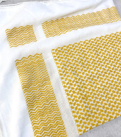 Yellow Keffiyeh Scarf, Desert Bandana face Cover, Sahara Arabian Palestine Headwear, Vintage dress Hatta Shemagh Kuffyieh Mixed 2 Colours