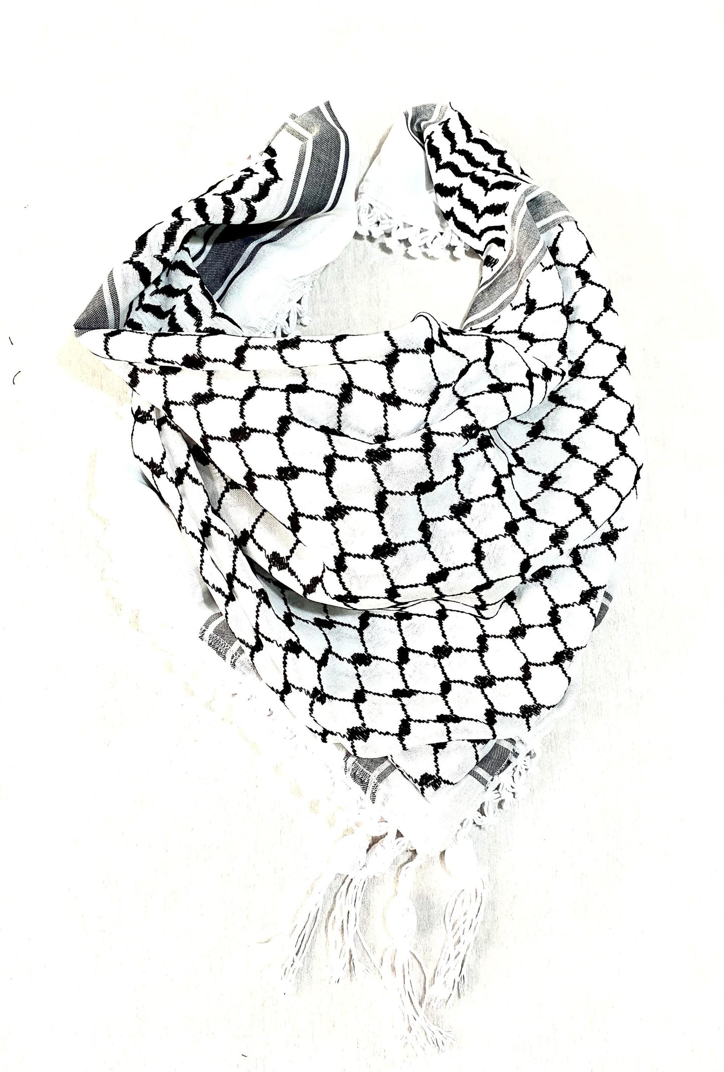 Unique Keffiyeh Scarf Shwal, Arabian Sahara Bandana Kofya, Palestinian Tradition OldStyle Vintage dress, Hatta Shemagh Kuffyieh Headwear
