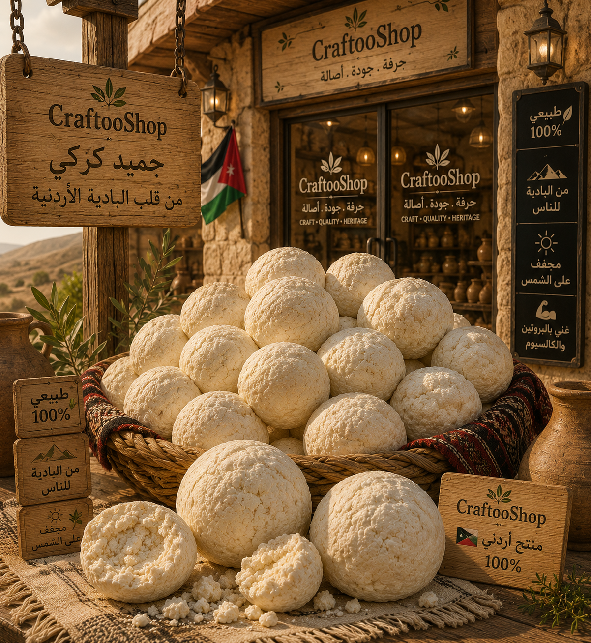Jameed Arabic Food, Mansaf Traditional Bedouins Old Food Support, Handmade Dry milk, Healthy Organic Salty Yogurt, Kitchen Herbs and Spices