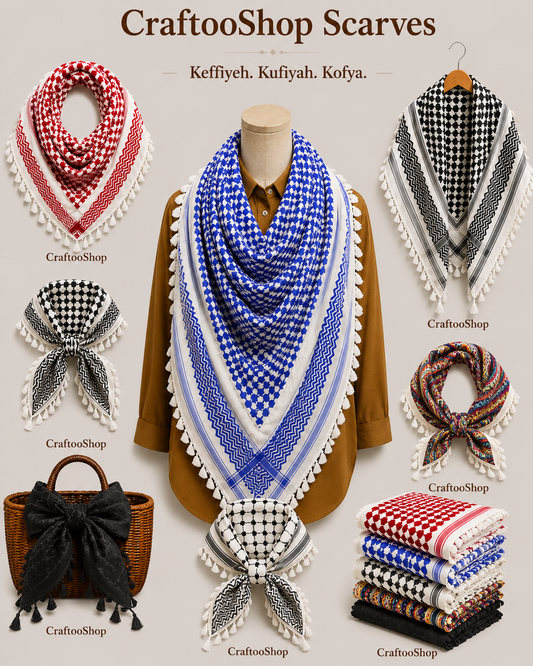 Palestine Kuffyieh Arafat Arab Scarf, Jordan Bedouins face Cover, Arabic Headwear Mask, Vintage Dress Hatta Kofya Woven Stitch Not Printed