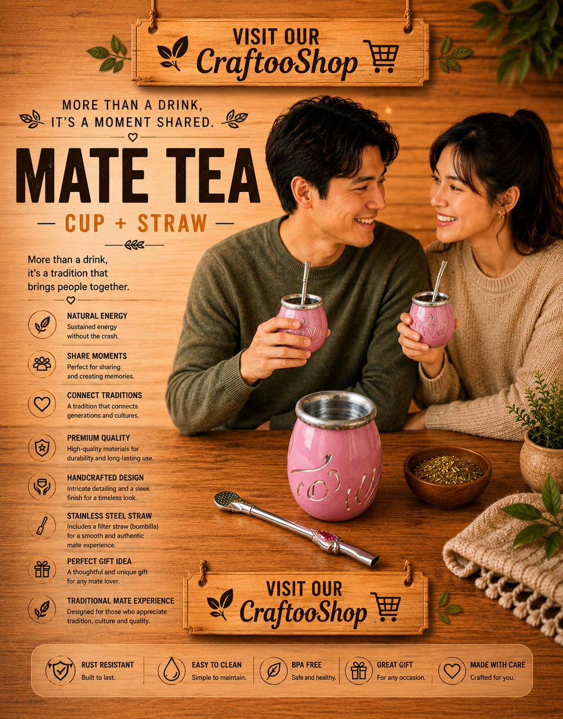 Mate Tea Silver Pink cup, Unique Yerba Mate Cup +Straw, drinking places fountain, water carved, Filter Bombilla Straw handmade 50mL
