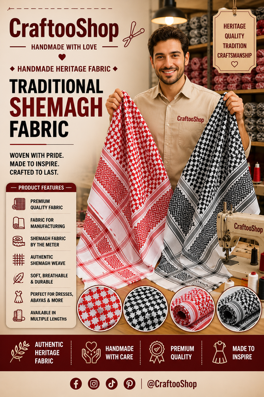kufiyah Fabric By Yard , Kofya Keffiyeh, Crafts Use Supporter, Blanket Fabric, Clothing Designers Supply, Arab Authentic Palestine Original Woven Stitched