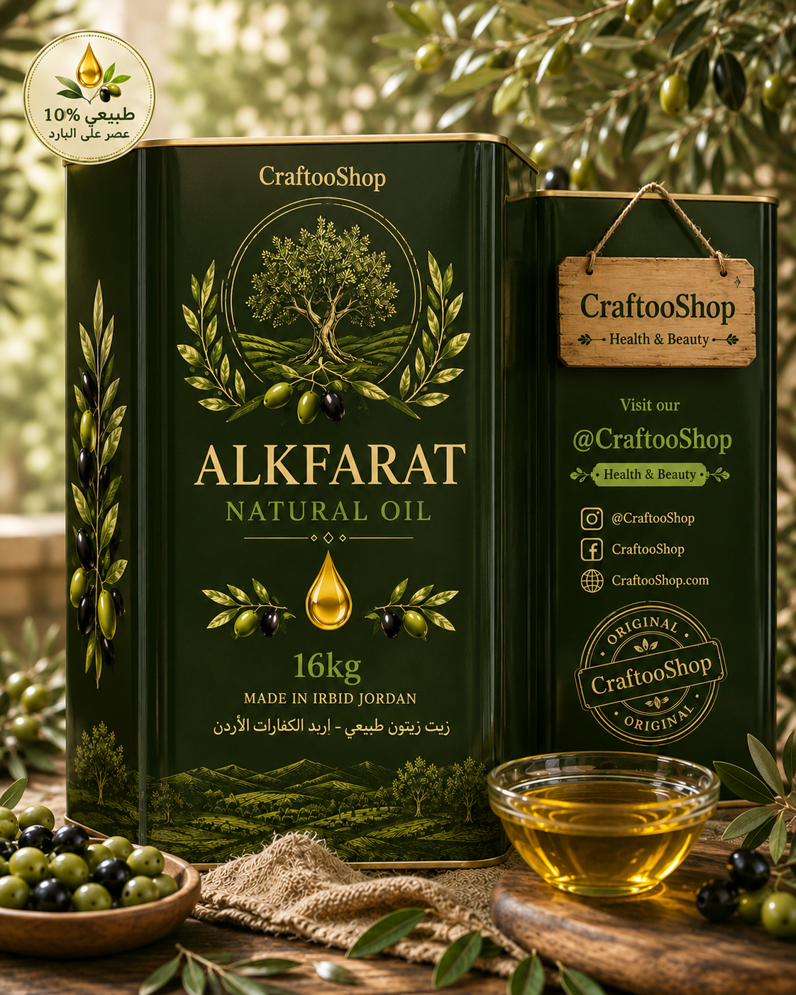 Olive Oil, natural olive, Alkfarat area irbid Jordan, natural healthy and unique , 16kg Free Shipping