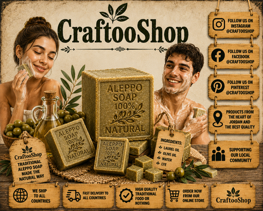 Aleppo Natural Soap, Laurel Pure Organic Healthy, Vintage Cosmetic Soap, Handmade Middle Eastern Arab Vintage Style, For all skin
