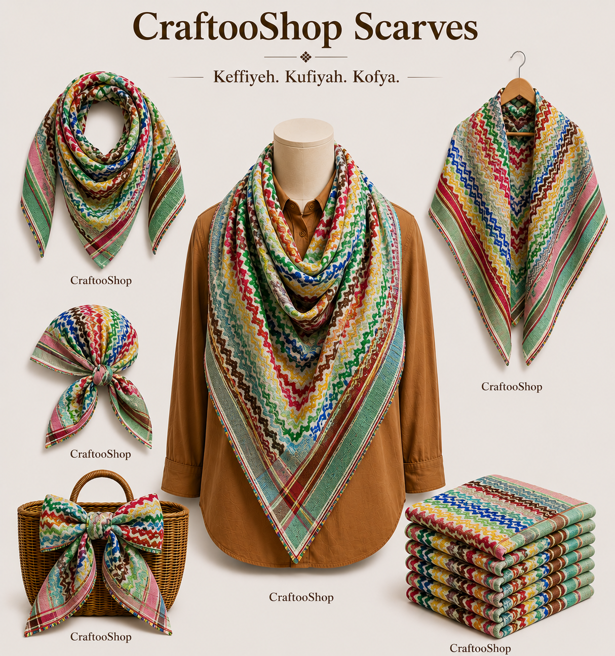 Green Rainbow Keffiyeh Palestine Scarf, Unique Arab Desert Bandana face Cover, Headwear Head wrap Mask, Vintage dress Hatta Shemagh, Mixed