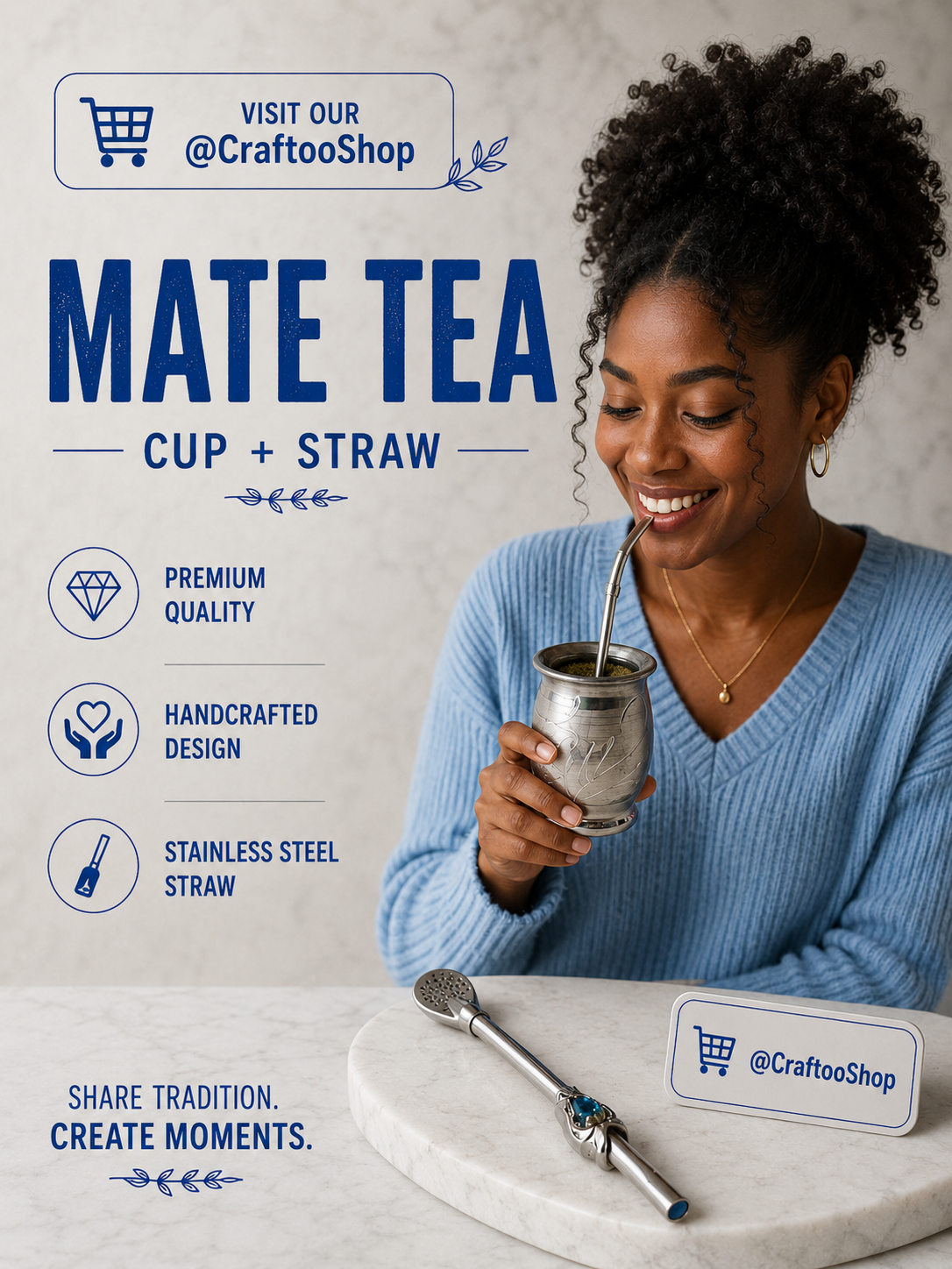 Mate Tea Silver cup, Unique Yerba Mate Cup +Straw, drinking places fountain, water carved Filter Bombilla Straw handmade 50mL