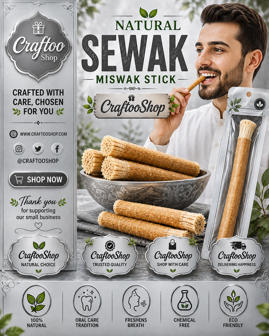 Miswak Toothbrush, Vintage Wooden Siwak Old Style Tooth Cleaning, Healthy Organic Pure Natural , سواك مسواك (Copy)