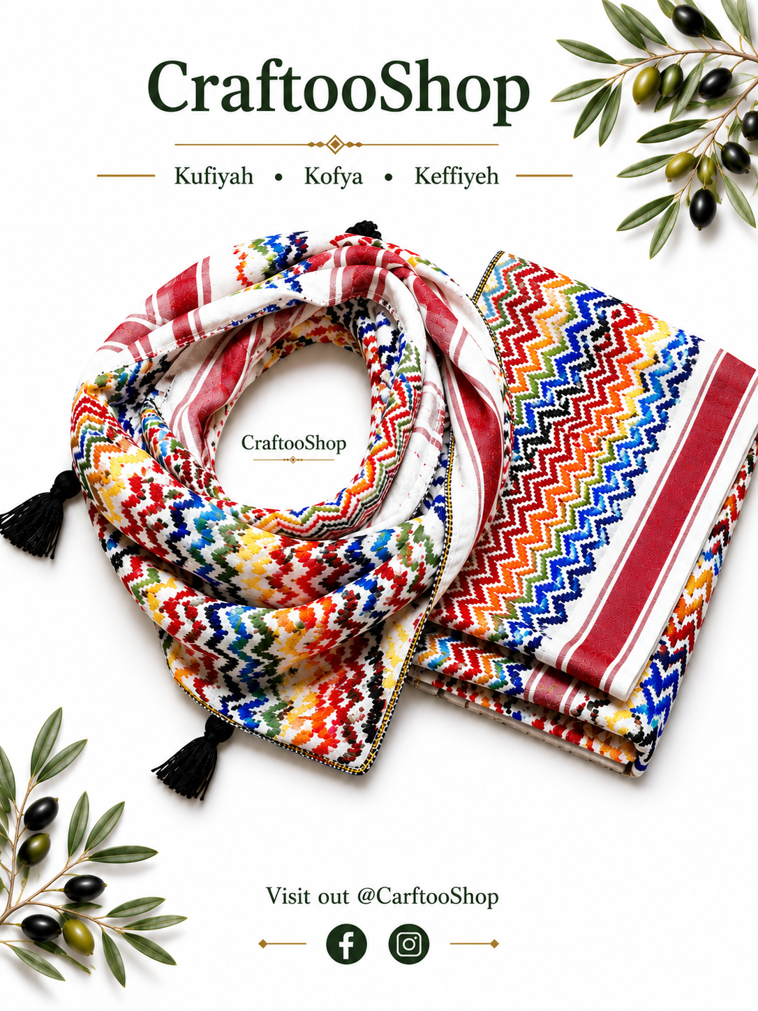 Palestine Rainbow Scarf, Unique Keffiyeh Shemagh, Arab Vintage Dress Hatta Bandana Kofya Handmade Cocktail Colours, Woven Stitch Not Printed
