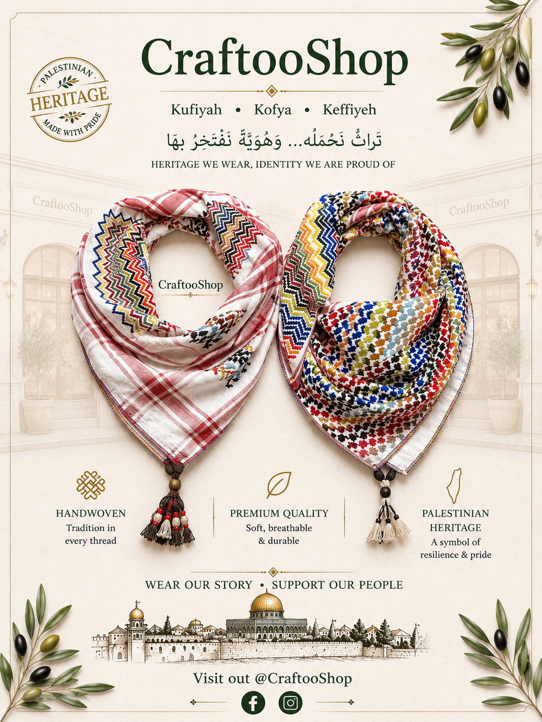 Palestine Rainbow Scarf, Unique Keffiyeh Shemagh, Arab Vintage Dress Hatta Bandana Kofya Handmade Cocktail Colours, Woven Stitch Not Printed